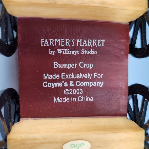 Williraye Studio Bumper Crop Wagon Crow Peapod Farmers Market 2003 Retired - Picture 10 of 10